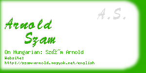 arnold szam business card
